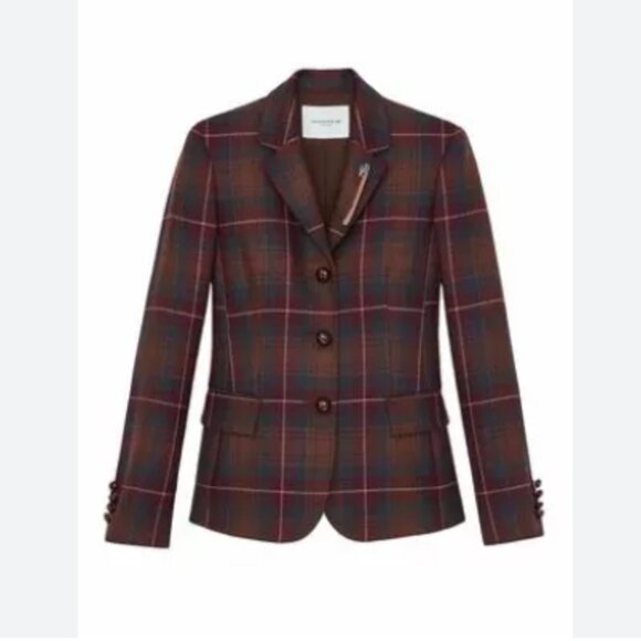 Lafayette 148 Academy plaid blazer and pants suit set trousers 14 - Picture 9 of 14